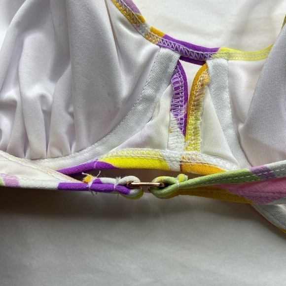 BCBG Generation Multi Color Floral Bikini Top Large with Underwire - Picture 8 of 12